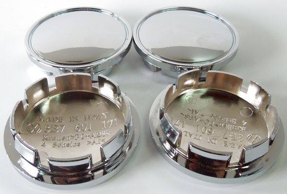 Колпачок ступицы декоративный 65/55 хром с бортиком (No name)