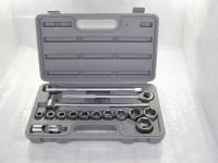 Набор головок, 16 предметов, 10-27 мм, с карданным шарниром 1/2" (ЕРМАК) (10)