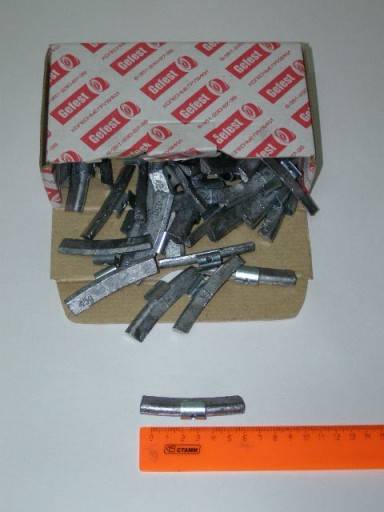 Грузик набивной на штампованный диск (St) 45г (50 шт) (Гефест)