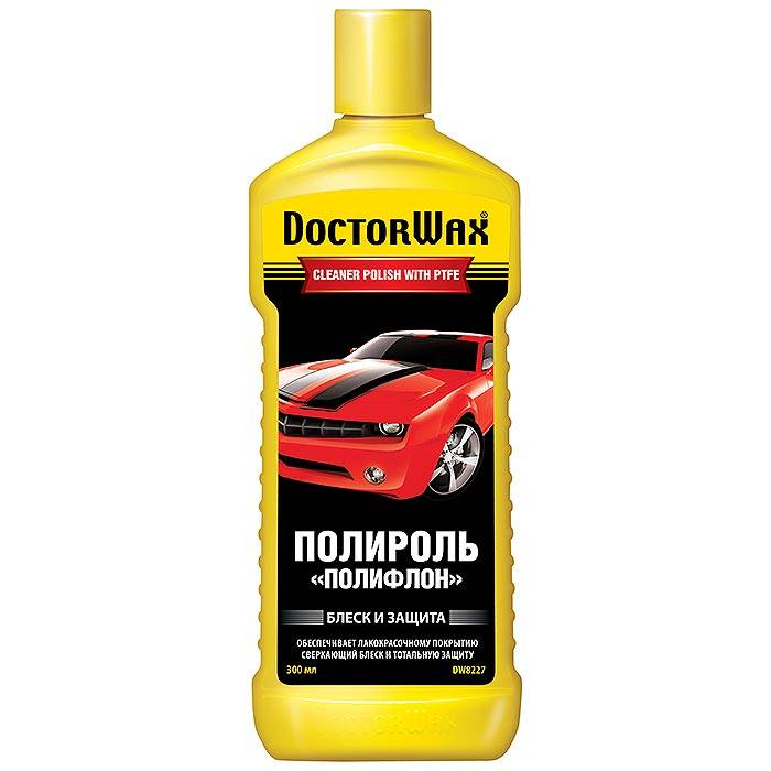 Полироль кузова 300мл с карнаубским воском полифлон (DoctorWax) (Doctor Wax)