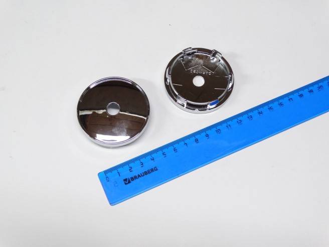 Колпак ступицы универсальный, 60 мм (55 мм посадочное) хром (из 2-х шт)