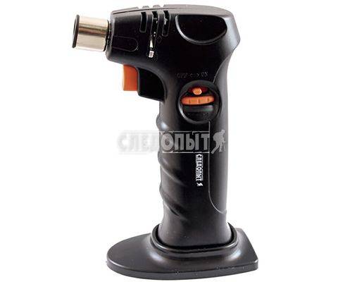 Горелка-мини газовая универсальная СЛЕДОПЫТ, пьезоподжиг, регулировка пламени, с возможностью перезаправки