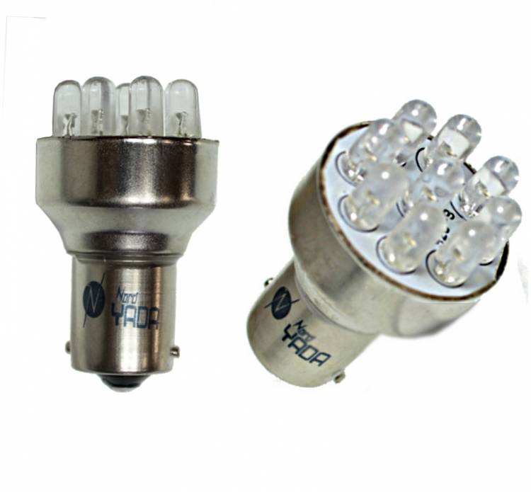 Лампа 1-конт. 24V P21W S25 9 SMD с цок. BA15s (Nord Yada)
