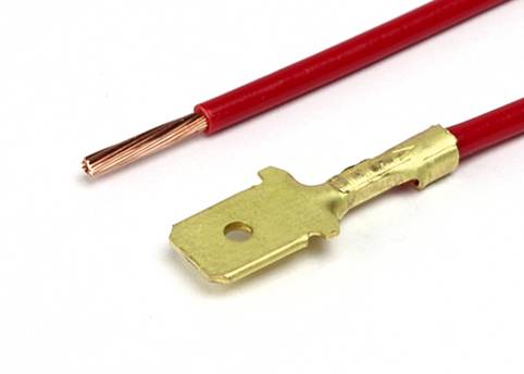 Электроразъем ПАПА (6,3мм) с проводом (Cargen) (10)