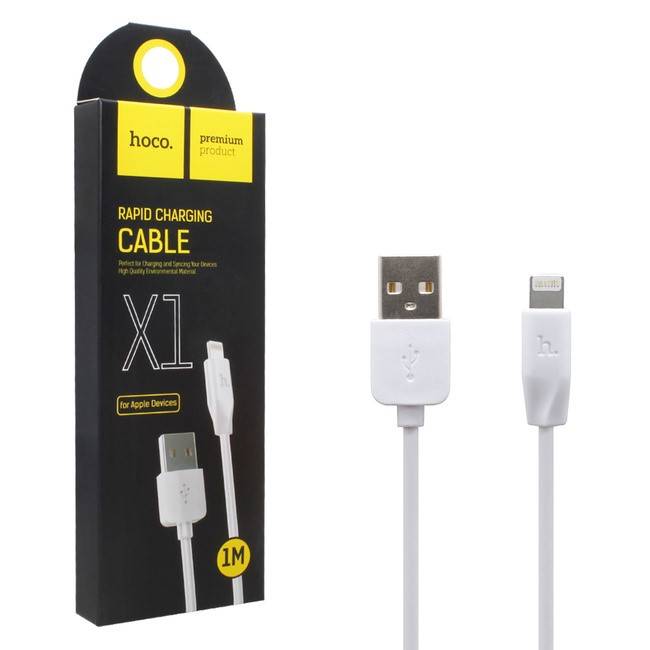 Дата-кабель универ. lightning USB /Iphone/ 1 м белый (HOCO.)
