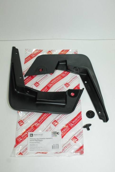 Брызговик /Lada Largus/ перед. (2 шт.) + клипсы для крепления (Rosteco)