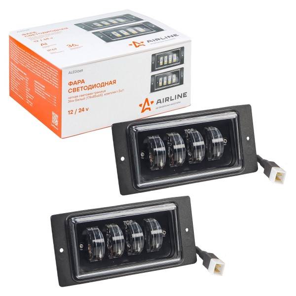 Фара доп. Off-road ALED069 светодиодная для ВАЗ 2110-15 12 диодов 12/24V 36W 6500K четкая световая граница из 2шт