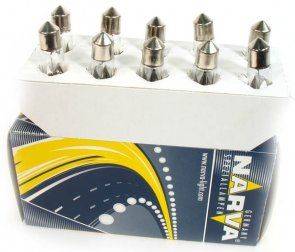 Лампа 12V салон. C3W 28мм (SV8.5) (NARVA)