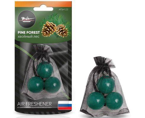 Освежитель (ароматизатор) подвесной мешочек с шариками Хвойный лес (Airline)