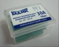 Предохранитель MINI 30 А (10шт) в боксе (МАЯК) (Маякавто)