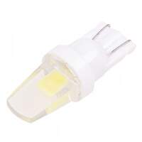 Лампа габарит. 12V W5W T10 1 COB без цок. W2.1x9.5d белая (к-т 2 шт)