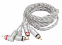 Кабель межблочный 2RCA-2RCA, 2м, витая пара, медно-алюминиевый (KICX) Кабель межблочный 2RCA-2RCA, 2м, витая пара, медно-алюминиевый (KICX)