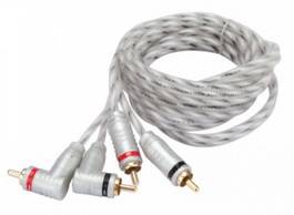 Кабель межблочный 2RCA-2RCA, 2м, витая пара, медно-алюминиевый (KICX)