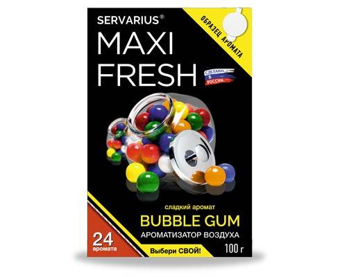 Освежитель (ароматизатор) под сиденье Maxi Fresh гель с пробником bubble gum 100г