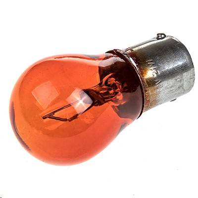 Лампа 1-конт. 12V PY21W S25 с цок. BA15s желтая (без смещения)