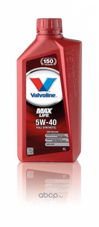 Масло моторное Valvoline MaxLife 5W40 SW (1л.) синт. 872363