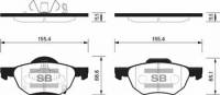 Колодки тормозные передние Honda Accord 08> SP1573 (SANGSIN) Колодки тормозные передние Honda Accord 08> SP1573 (SANGSIN)