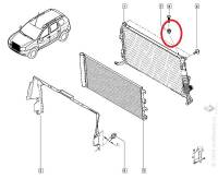 Держатель пистона радиатора Renault Duster верх. Держатель пистона радиатора Renault Duster верх.