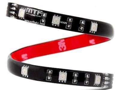 Лента светодиод. 12V 30см 12 диодов белая на черной основе 5000К SMD MTF