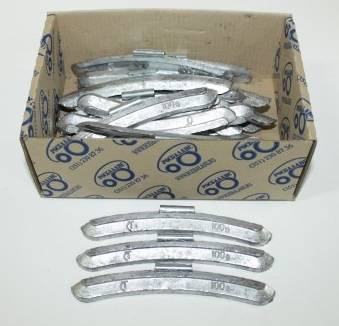 Грузик набивной на штампованный диск (St) 100г (25 шт) (РосБаланс)