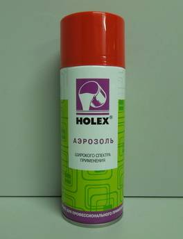 Краска-спрей (эмаль) термостойкая красная 520г аэрозоль (Holex) (12)