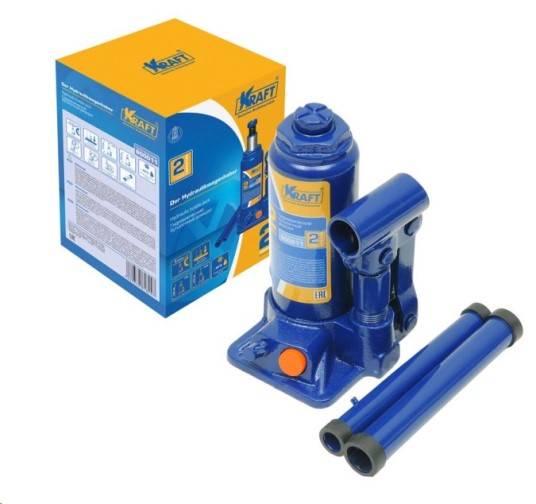 Домкрат гидрав. 2 т. выс. 160-310 мм (в коробке) (KRAFT)