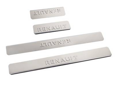 Накладки порогов Renault Duster 14-- из 4шт (нерж.) (Dollex)