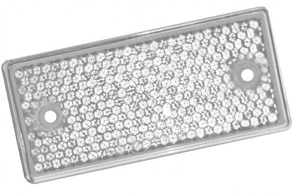 Катафот универсальный 95х45мм прямоуг. белый с 2-мя отверстиями (No name)