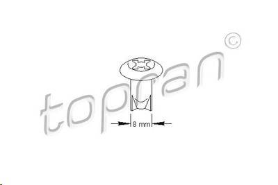 Пистон молдинга крыла Renault Logan (уп. 10 шт.) (Hans Pries)