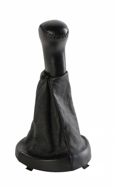 Ручка КПП кожан. с чехлом ВАЗ 2123 Шеви-Нива черная с рамкой большая (Azard)