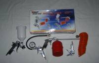Краскопульт набор из 5 пред. AK-2 (шланг, продув., подкачка шин с маном., мовильный и краскопульт с в/б) (VOYLET)