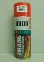 Краска-спрей (эмаль) термостойкая красная 520мл аэрозоль (Kudo) (12)
