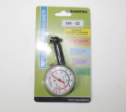 Манометр шинный 3.5 Атм. в пласт. корпусе (НПП Орион)