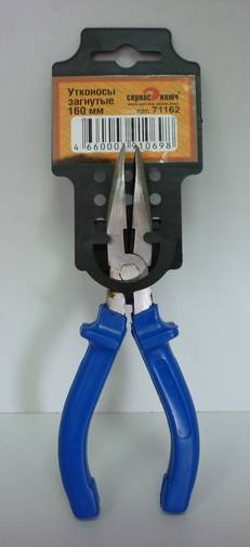 Пассатижи утконосы 160 мм загнутые (Сервис ключ)