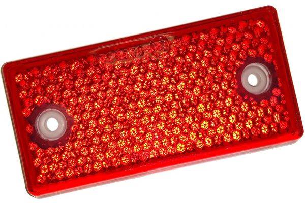 Катафот универсальный 95х45мм прямоуг. красный с 2-мя отверстиями (No name)