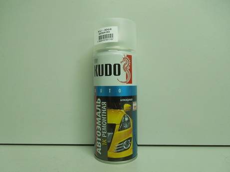 Краска-спрей (эмаль) номерная 202 Белая 520мл аэрозоль (KUDO)