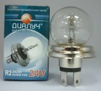 Лампа R2 24V 45/40W (P45t) фарная (ДиаЛУЧ) (10/250)