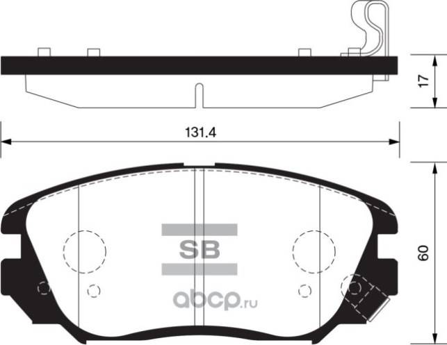 Колодка торм. Opel Insignia Chevrolet Camaro Malibu перед. с мех. датчиком