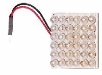 Панель светодиод. 12V 39х39мм 36 диодов 2 вида цоколя FLUX белая блистер Xenite