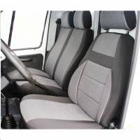 Чехлы на сиденье /Г-3302/ Жаккард черный-тем. серый (SKYWAY)