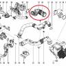 Патрубок интеркулера Renault Duster вход.