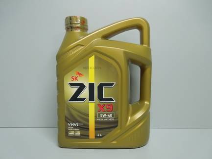 Масло моторное ZIC X9 5W-40 ACEA A3/B3, A3/B4, API SN/CF синт. (4л) (4) *
