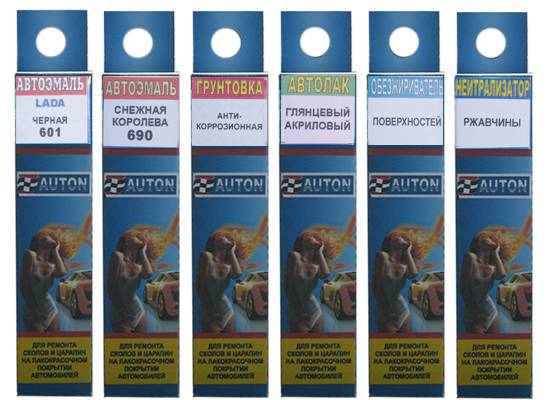 Пробник краски АВТОН с кисточкой № 640 серебристая металлик (AUTON)