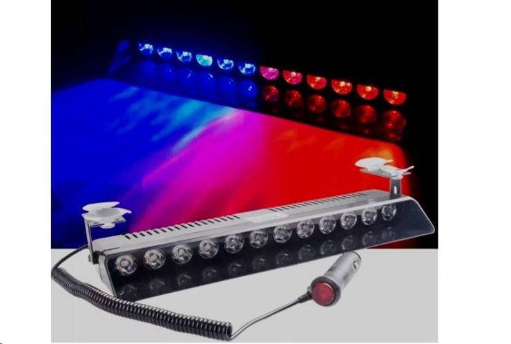 Стробоскоп внутрисалонный красный\белый\синий в прикуриватель