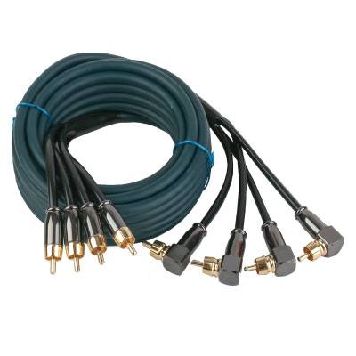 Кабель межблочный 4RCA-4RCA, 5м, двойной экран, витая пара, медный (KICX)