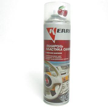 Полироль приборной панели и пластика 650мл аэрозоль ВИШНЯ мягкий блеск (Kerry) (12)