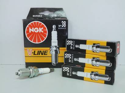 Свеча зажигания NGK V-Line 38 (BKR6EZ) Fiat, Citroen, Peugeot, Renault, Nissan (4шт) (30)