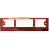 Рамка под номер пласт. декор. /2108/ красная (Ростов)